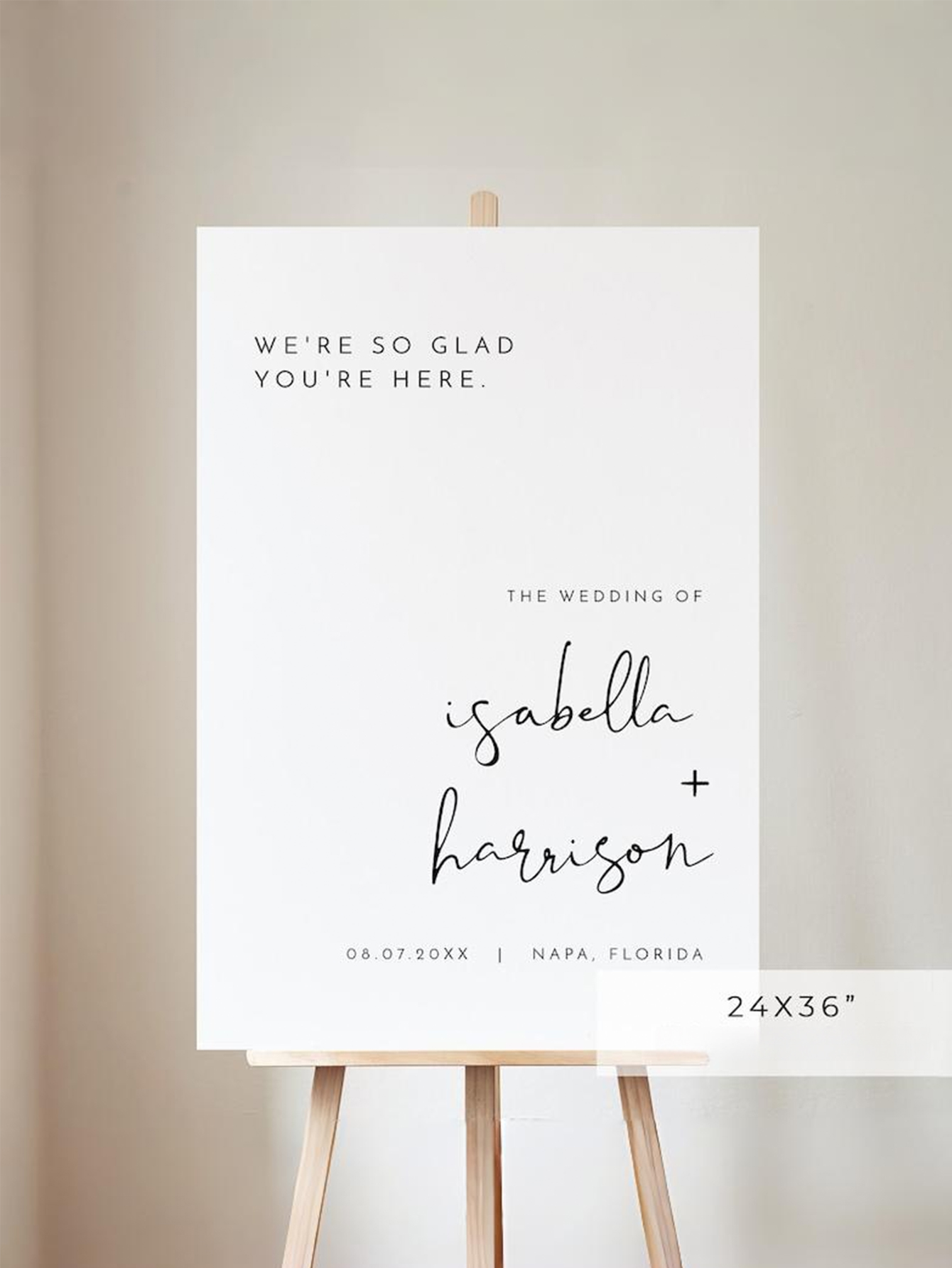 PVC Wedding Welcome Sign Modern Minimalist Welcome Sign Wedding Display